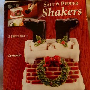 Santa in Chimney Salt & Pepper Shakers
